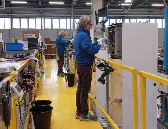 Linia de producție a fabricii Feltre